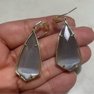 Kendra Scott geometric earrings with slate stone